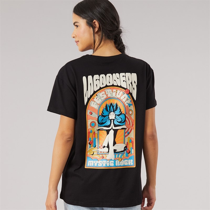 Womens Laurel Oversized T-Shirt Black - Image 2