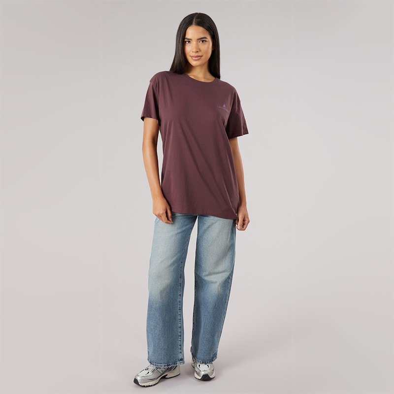 Womens Maple Oversized T-Shirt Brown - Image 4