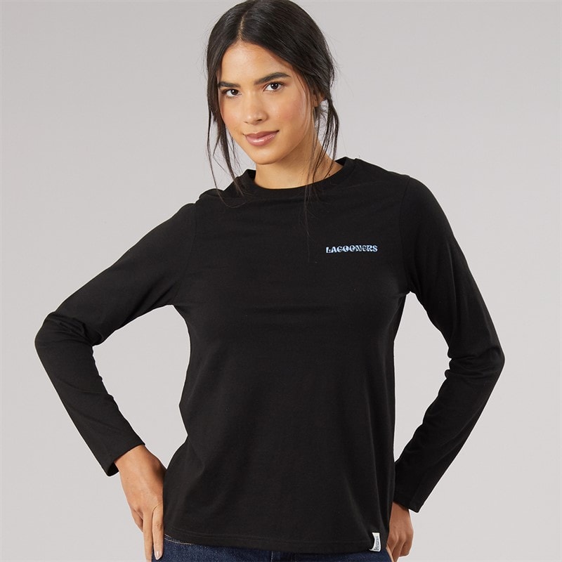 Womens Breeze Long Sleeve T-Shirt Black - Image 2