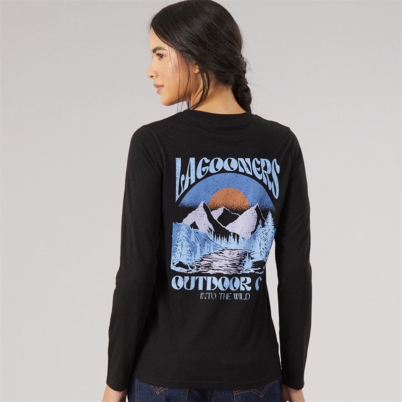 Womens Breeze Long Sleeve T-Shirt Black - Image 3