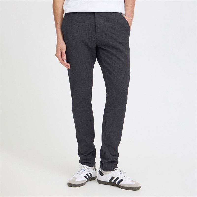 Solid Mens Federic Trousers Dark Grey M