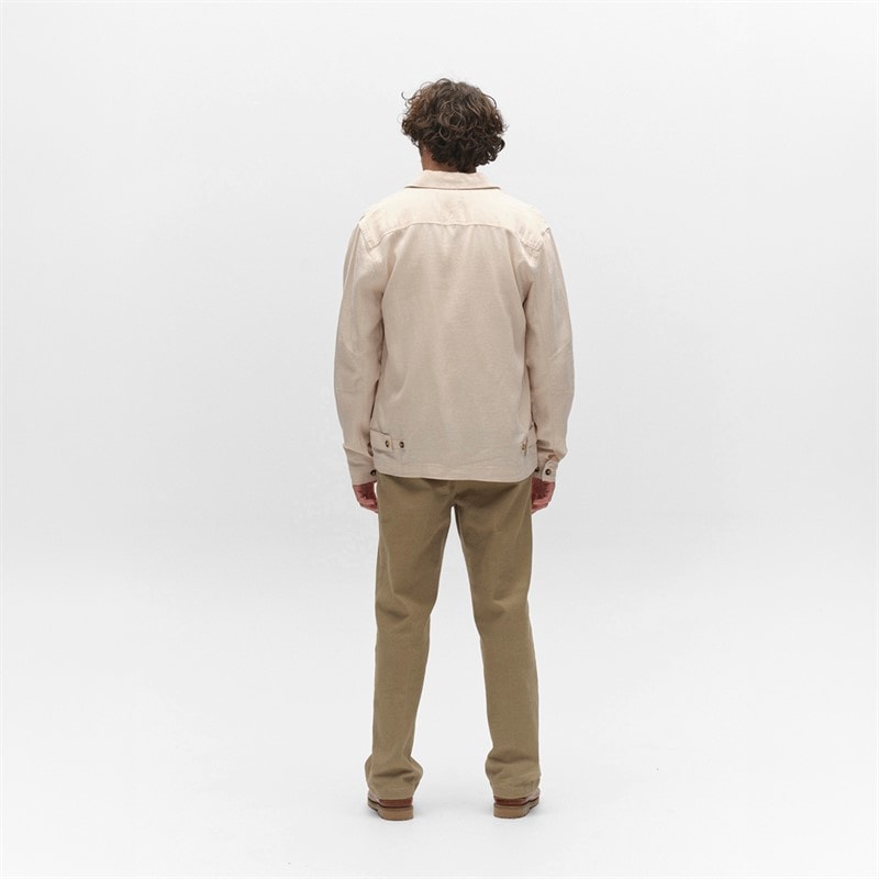 Mens Peter Lino Overshirt Birch - Image 2