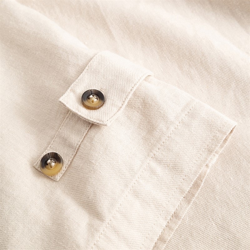 Mens Peter Lino Overshirt Birch - Image 5
