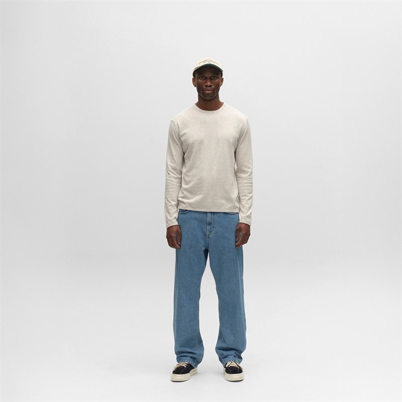 Mens Lima Knitted Jumpernge Sand Melange - Image 2