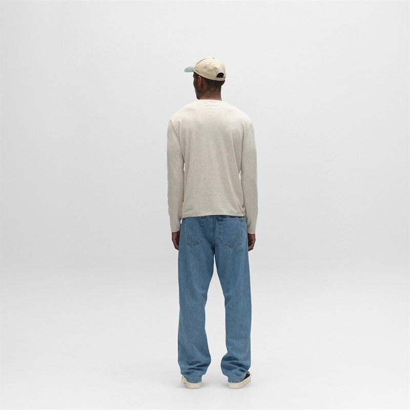 Mens Lima Knitted Jumpernge Sand Melange - Image 3