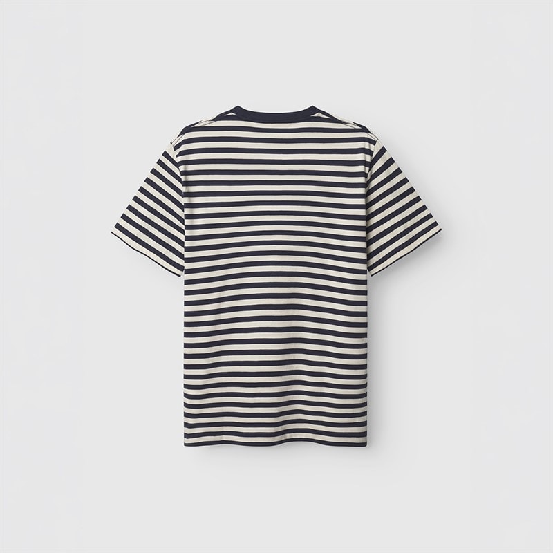 Mens Dune Stripe T-Shirt Navy Stripe - Image 2