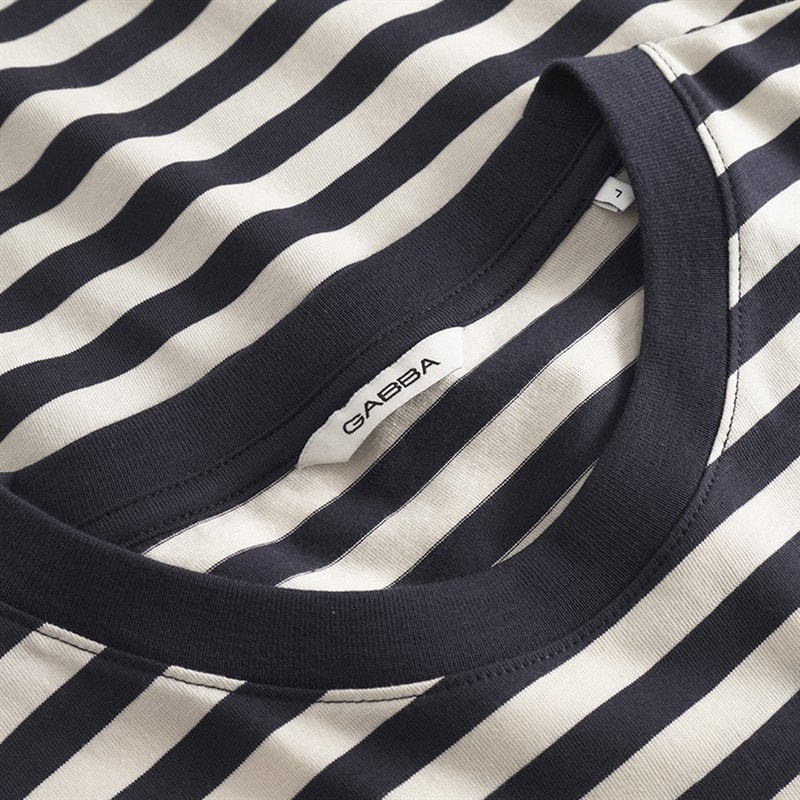 Mens Dune Stripe T-Shirt Navy Stripe - Image 4