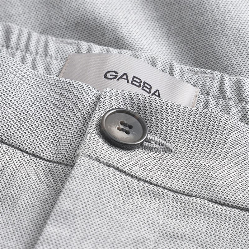 Mens Napoli 19 Carre Trousers Light. Grey Light Grey - Image 3