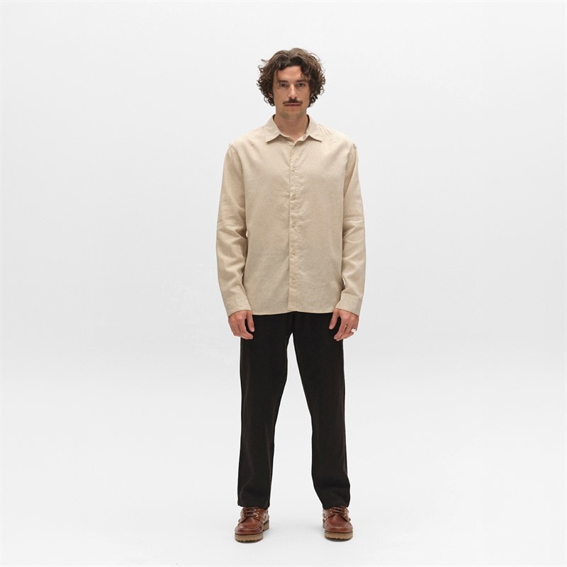 Mens Sven Long Sleeve Shirt Sand - Image 2