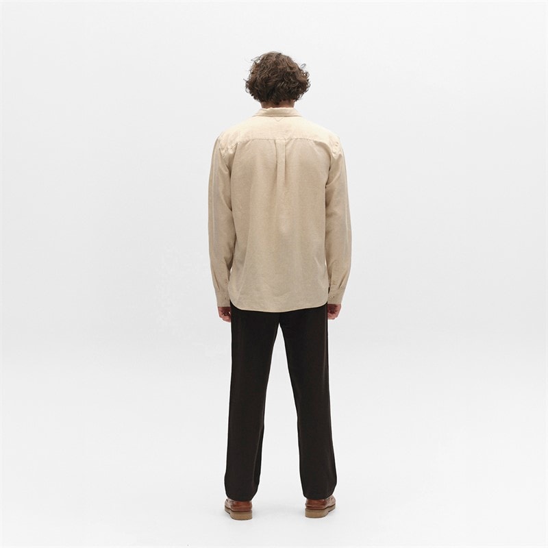Mens Sven Long Sleeve Shirt Sand - Image 3