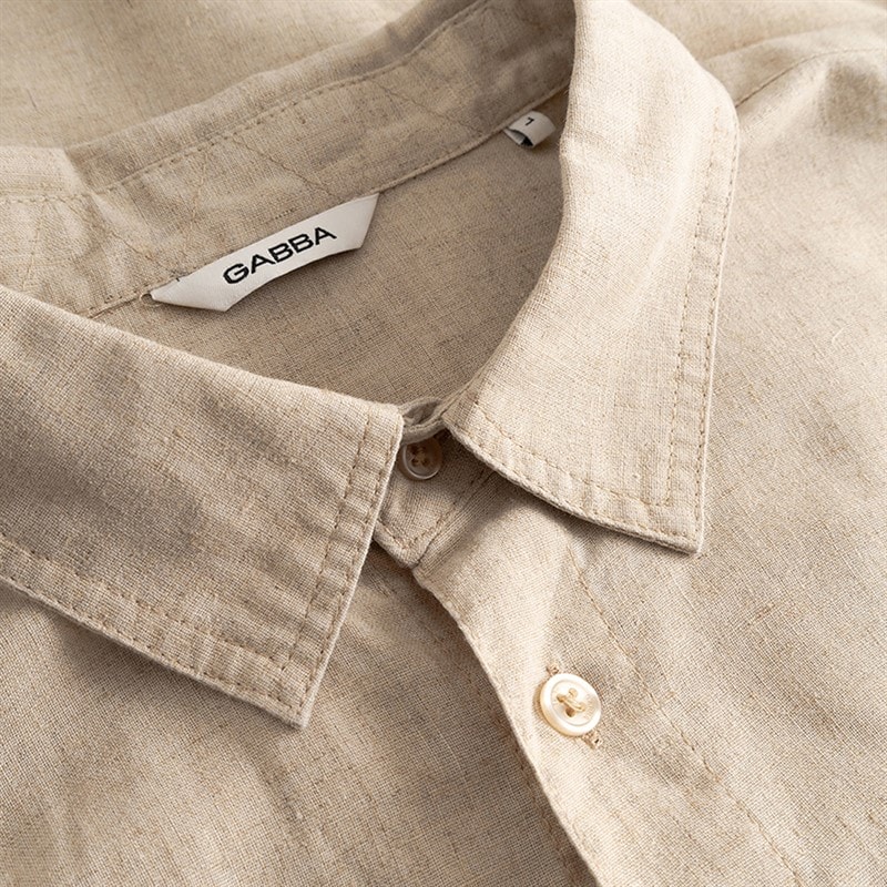 Mens Sven Long Sleeve Shirt Sand - Image 4