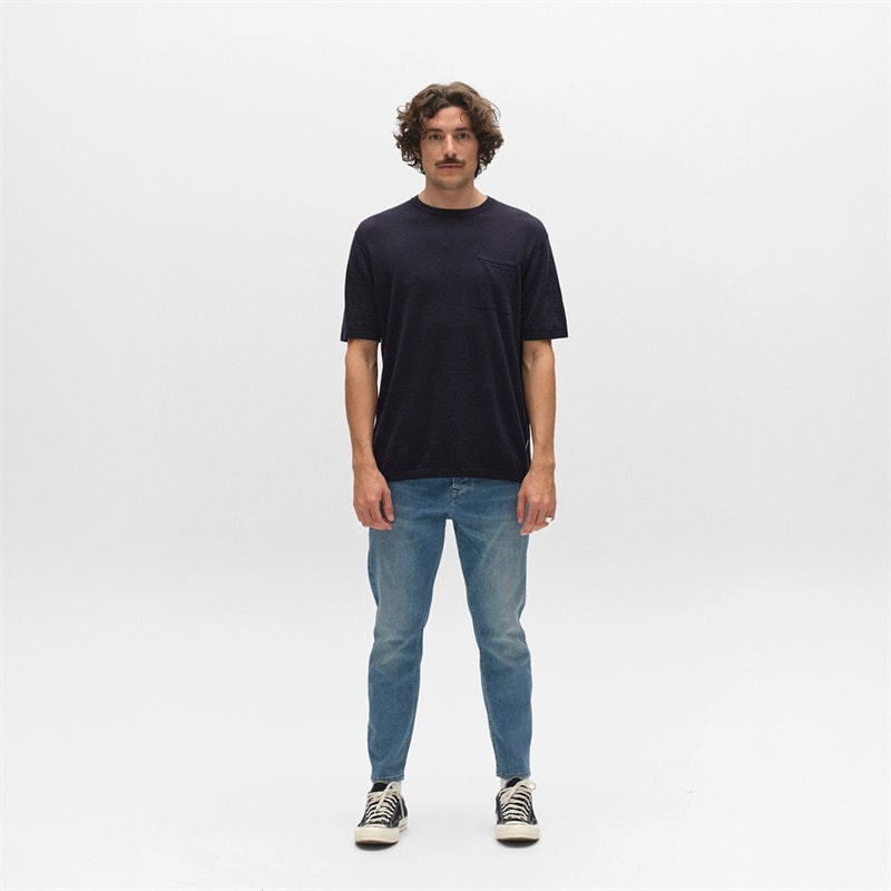 Mens Alex Dhera Cropped Jeans Light. Blue Denim Light Blue Denim - Image 2
