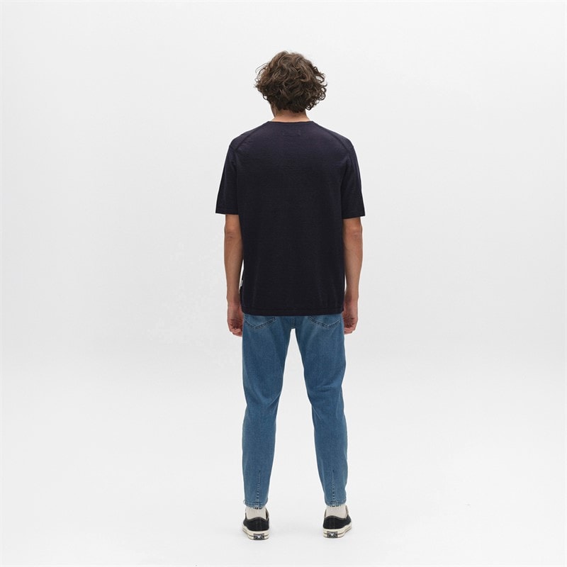 Mens Alex Dhera Cropped Jeans Light. Blue Denim Light Blue Denim - Image 3
