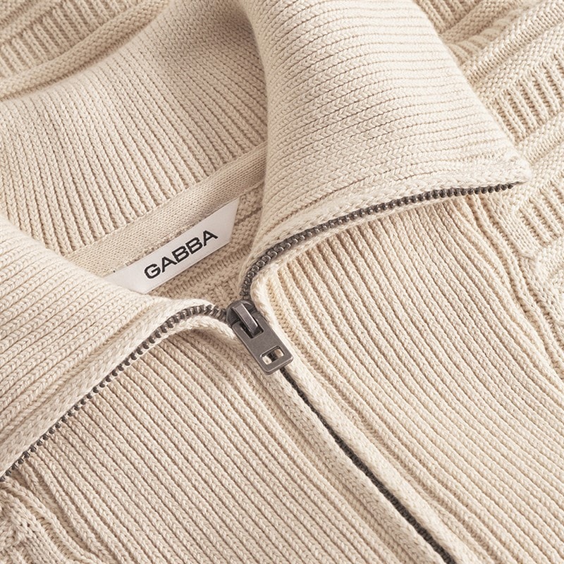 Mens Iwaki Buco Knitted Jumper White Almond - Image 3