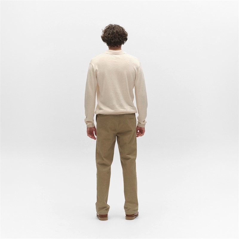 Mens Cross Dush Knitted Jumpernge Sand Melange - Image 3