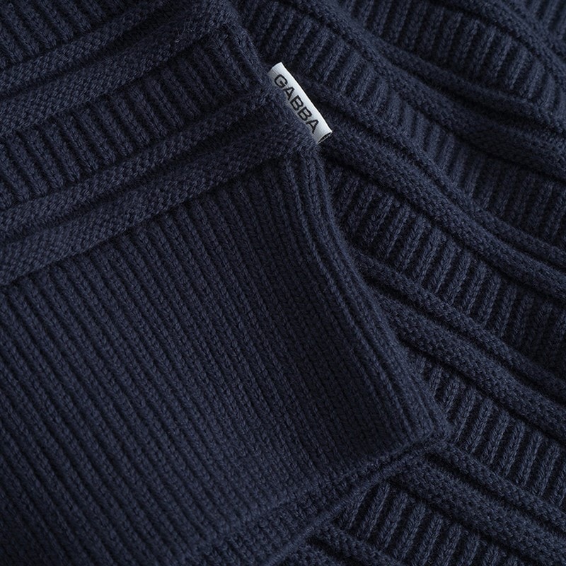 Mens Iwaki Buco Knitted Jumper Navy - Image 4