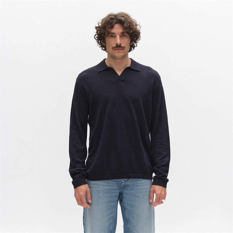 Gabba Mens Cross Dush Knitted Jumper Navy