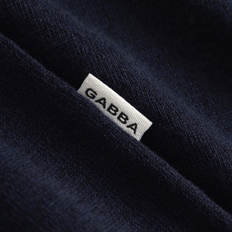 Mens Cross Dush Knitted Jumper Navy - Image 5
