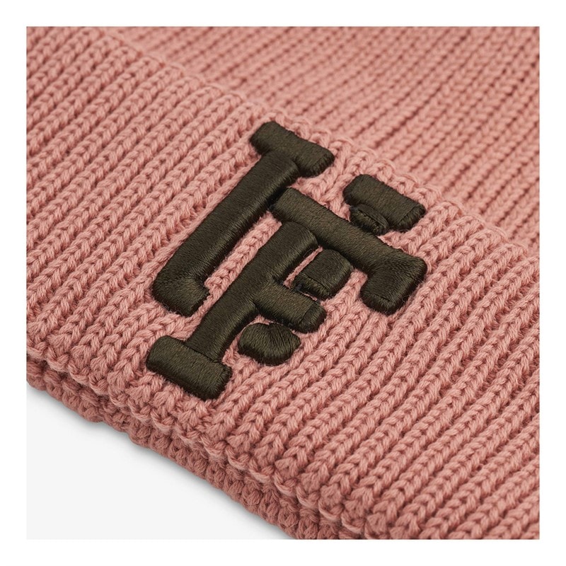 Girls Spinback Organic Beanie Dusty Rose - Image 3