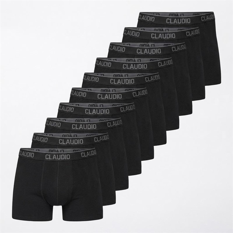 Mens Ten Pack Trunks Black - Image 1