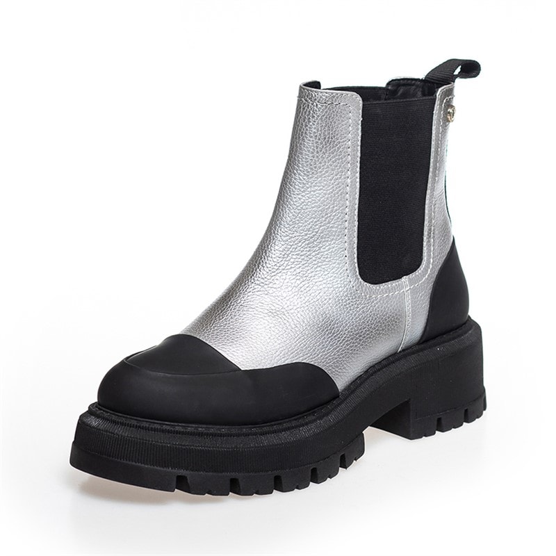 Womens Sally Girl 23 Low Boots 0050 Silver - Image 3