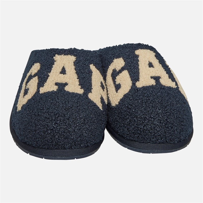 Mens Plano III Borg Slippers Elysian Blue - Image 4