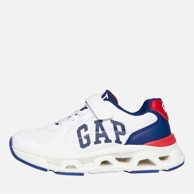 GAP Boys San Francisco Trainers White Navy Red - Image 1