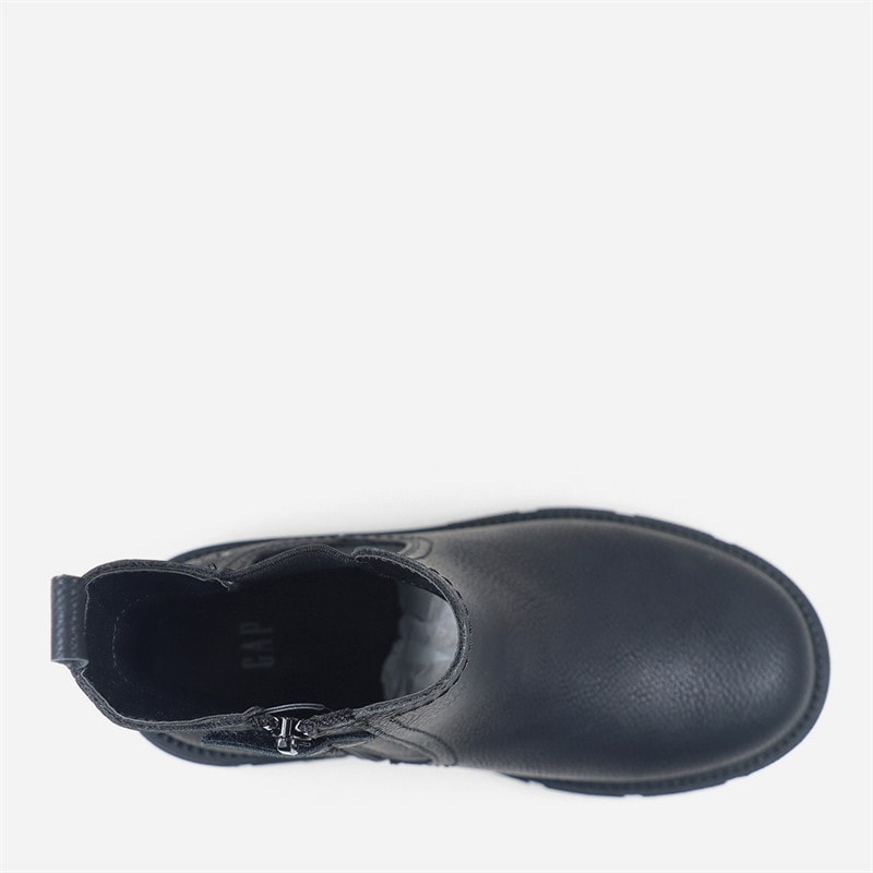 Girls Layette Chelsea Boots Black Nubuck - Image 4