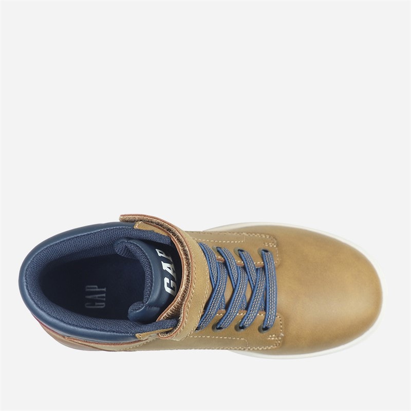 GAP Boys Travis Mid Trainers Camel/Navy - Image 4