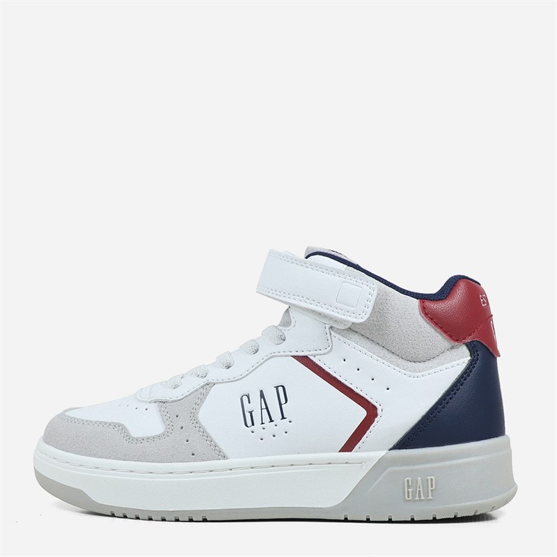 GAP Boys Chicago Mid Trainers White/Navy/Red - Image 1