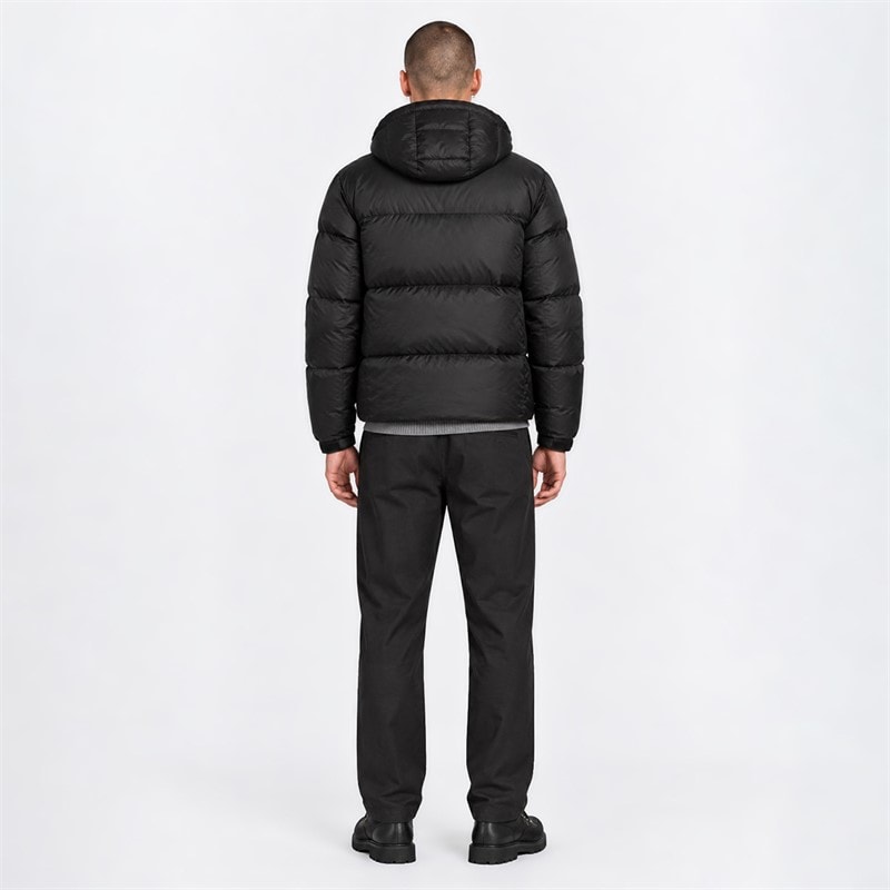 Mens Hooded Jacket Black - Image 2