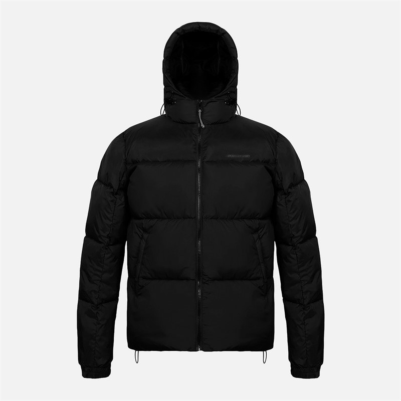 Mens Hooded Jacket Black - Image 4
