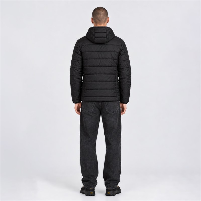 Mens Hooded Sport Jacket Black - Image 2