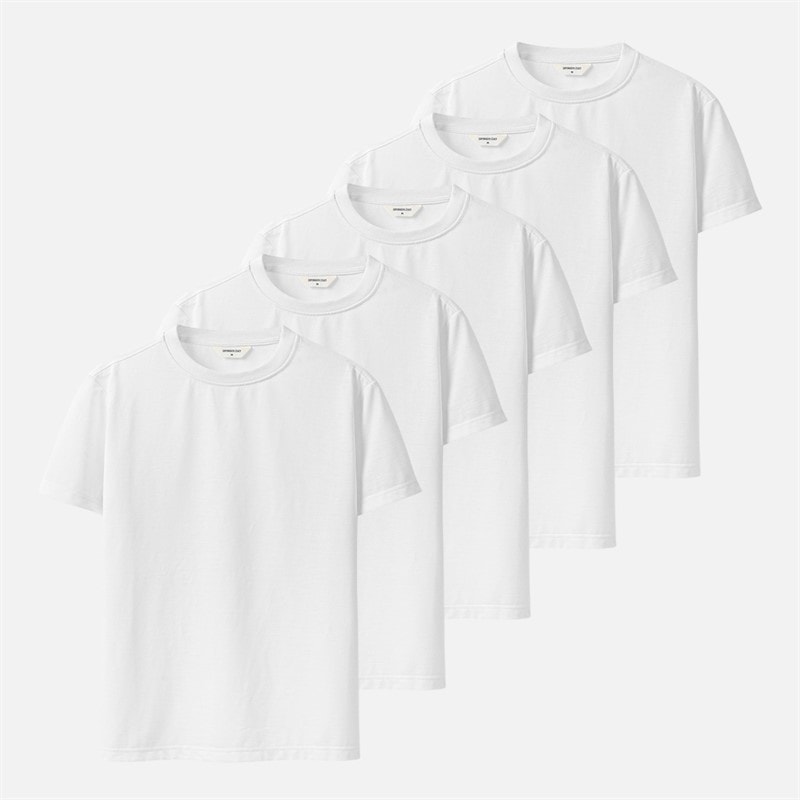 Copenhagen Legacy Mens Five Pack T-Shirts White