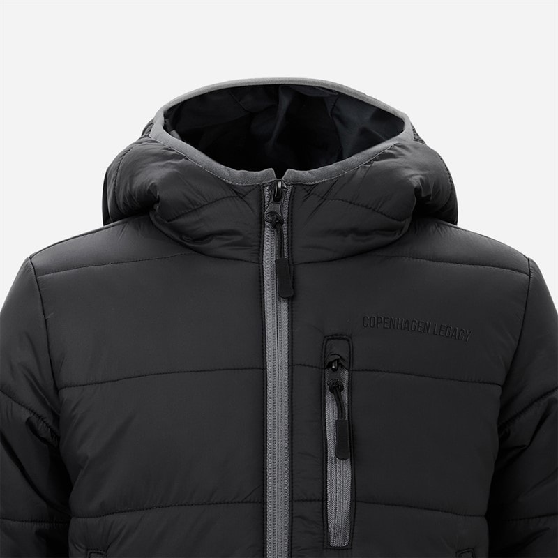 Copenhagen Legacy Kids Hooded Sport Jacket Black - Image 3