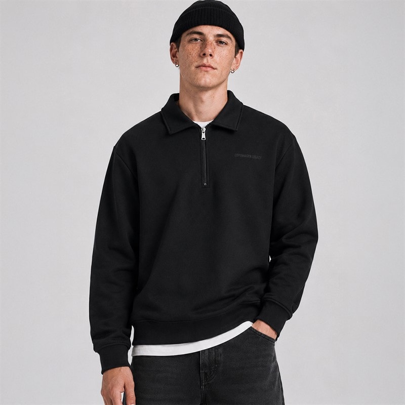 Copenhagen Legacy Half Zip Sweatshirt Black