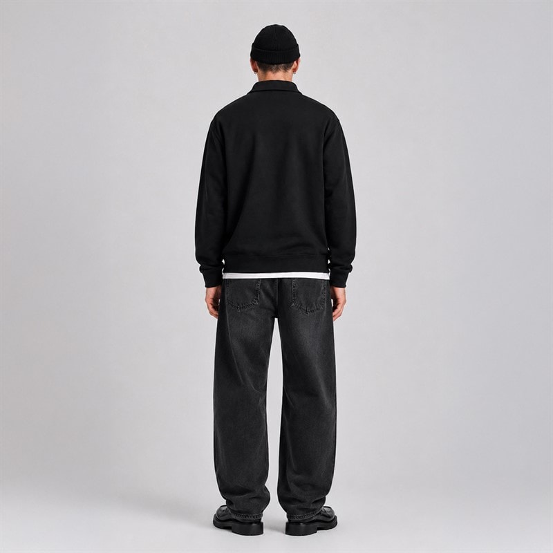 Half Zip Sweatshirt Black - Image 3