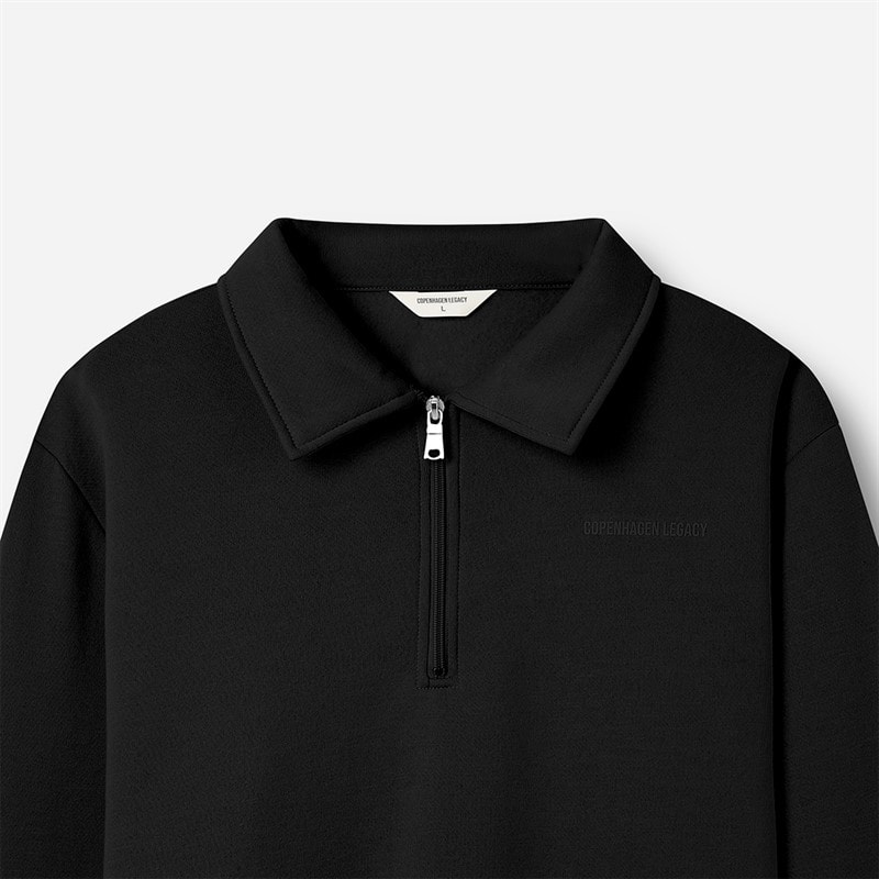 Half Zip Sweatshirt Black - Image 4