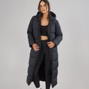 Womens Alice Long Puffer Coat Black