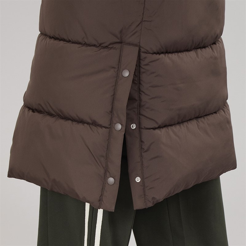 Womens Alice Long Puffer Coat Chocolate Brown - Image 3