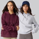Womens Two Pack Viola Hoodies Fig/Light Grey Marl