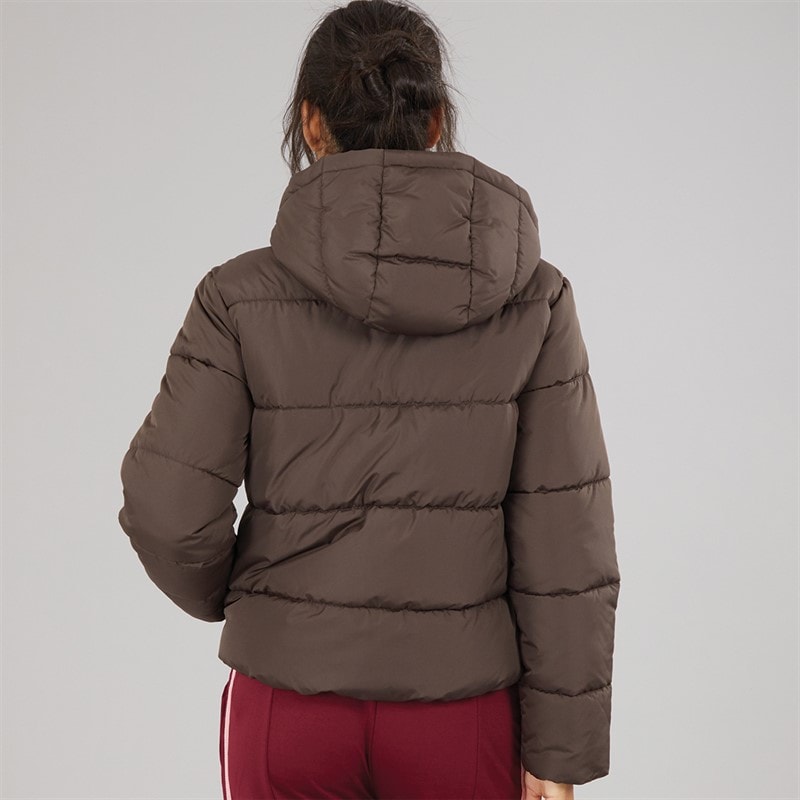 Womens Alice Puffer Coat Chocolate Brown - Image 2