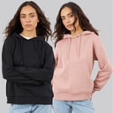 Womens Two Pack Viola Hoodies Black/Woodrose