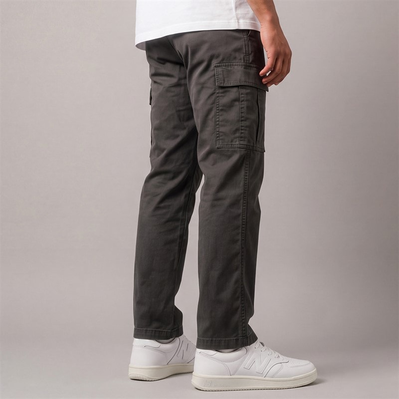 Mens Carl Relaxed Cargo Pants Asphalt - Image 2