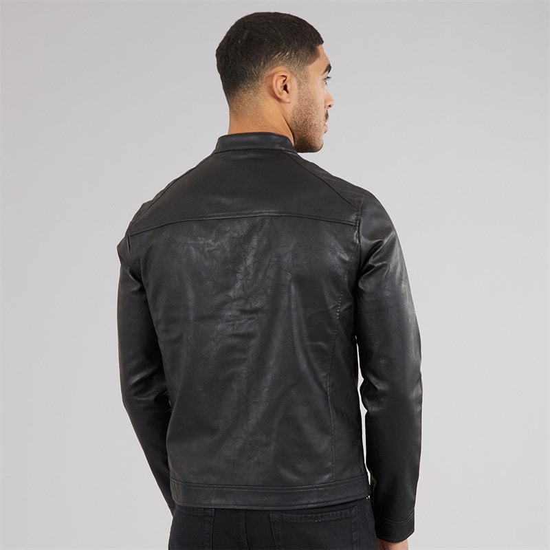 Mens Kyle PU Jacket Black - Image 2