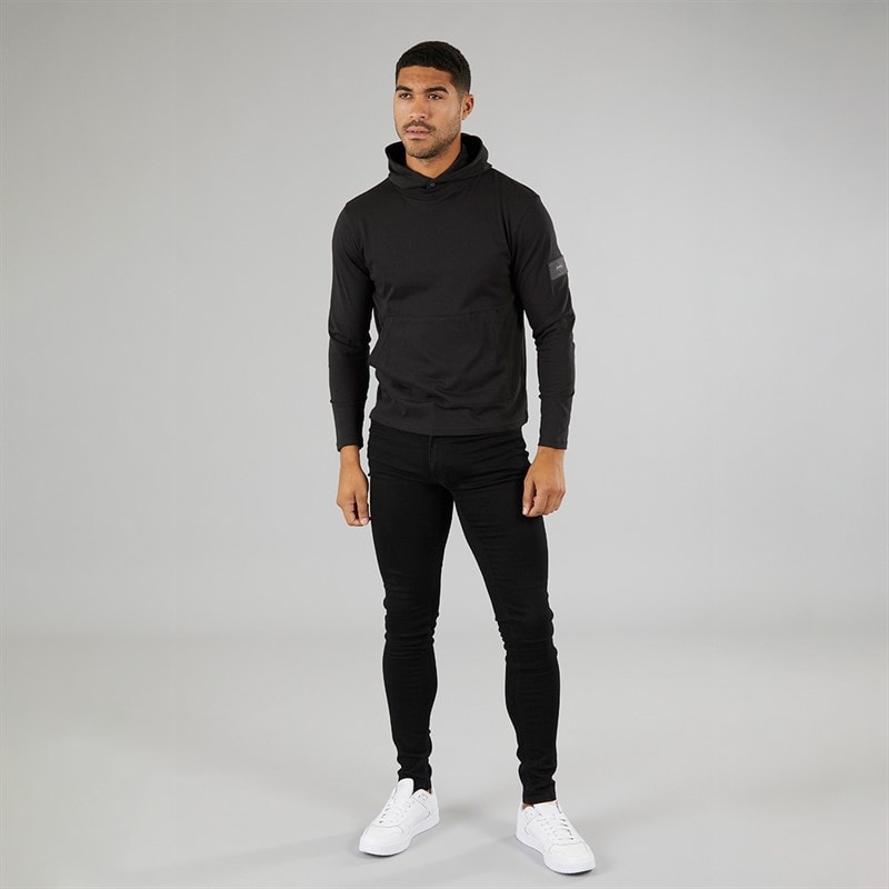 Mens Collusive Hooded Top Black - Image 4