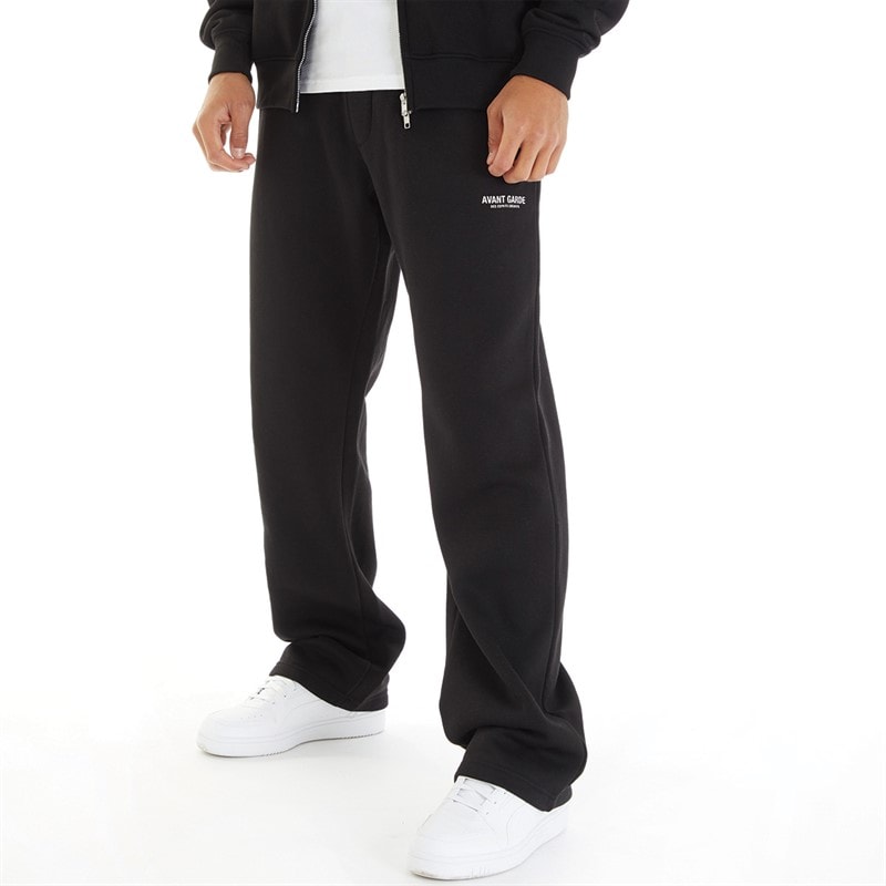Avant Garde Mens Straight Leg Joggers Black