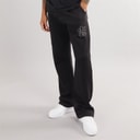 Mens Emblem Open Hem Joggers Black