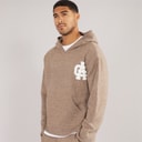 Mens AG Brushed Knit Hoodie Mink