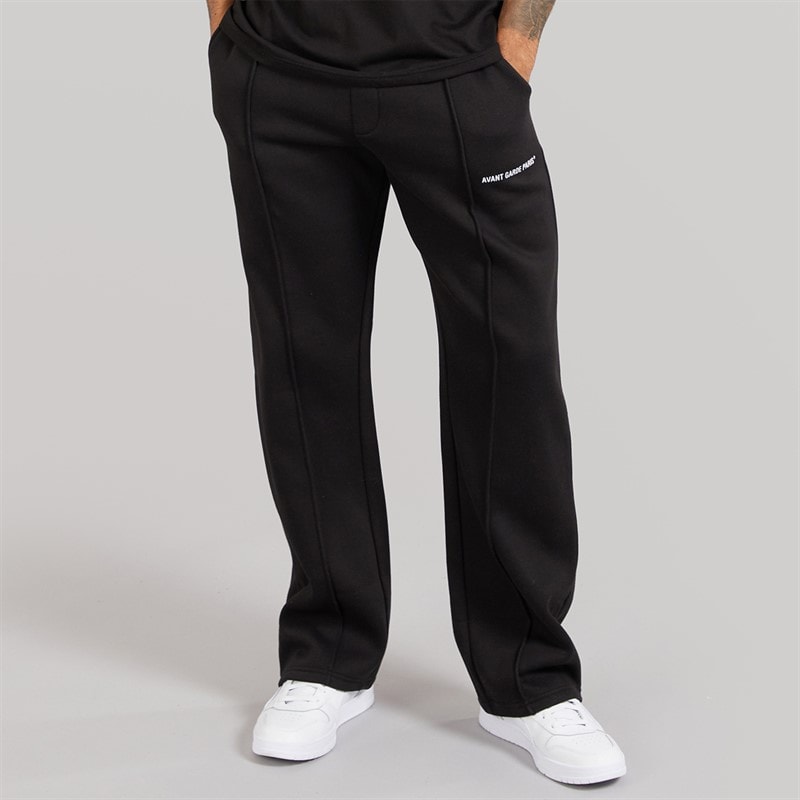 Avant Garde Mens Lowell Open Hem Joggers Black